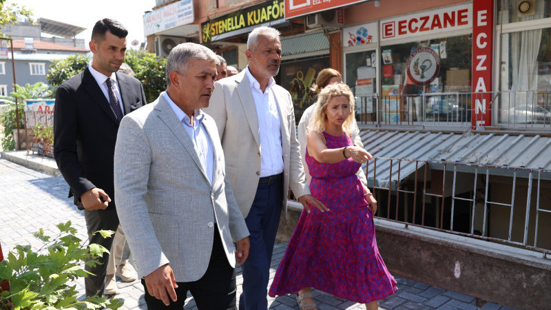 BAŞKAN ÖNTÜRK, PRESTİJ CADDE ÇALIŞMALARINI YERİNDE İNCELEDİ